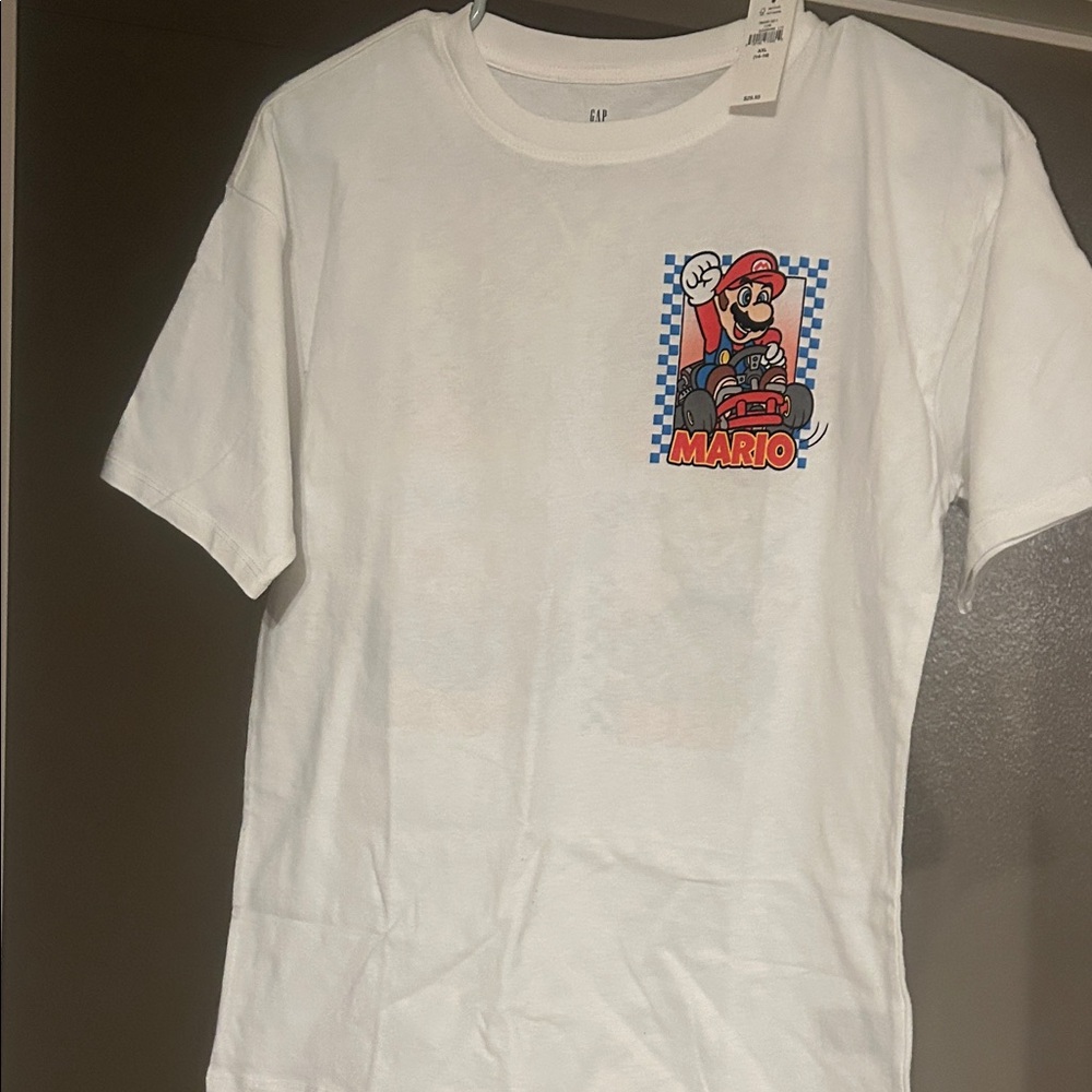 GAP Kids White Mario Short Sleeve Tee